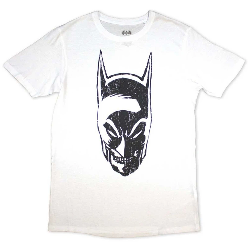 Image of DC Comics Batman Snarl Logo T Shirt White unisex