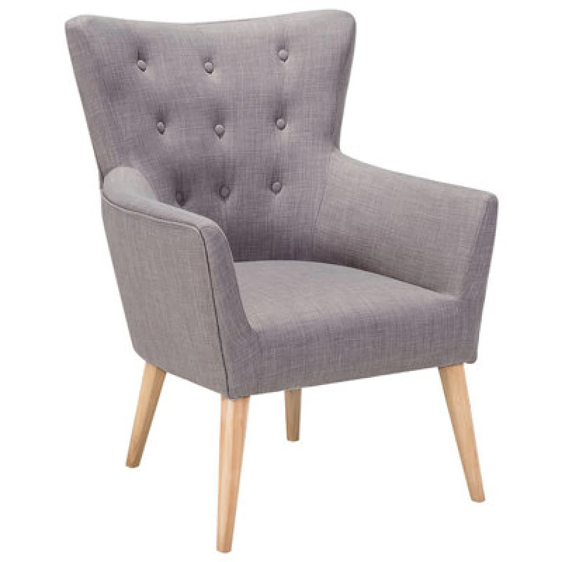 Image of Beliani Fabric Armchair Grey Angen