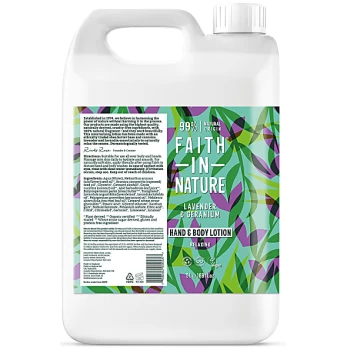 Image of Faith in Nature Lavender & Geranium Hand & Body Lotion 5L