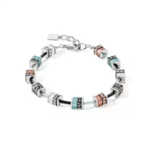 Image of GeoCUBE Classic Aqua-Brown Bracelet 4409/30-2011