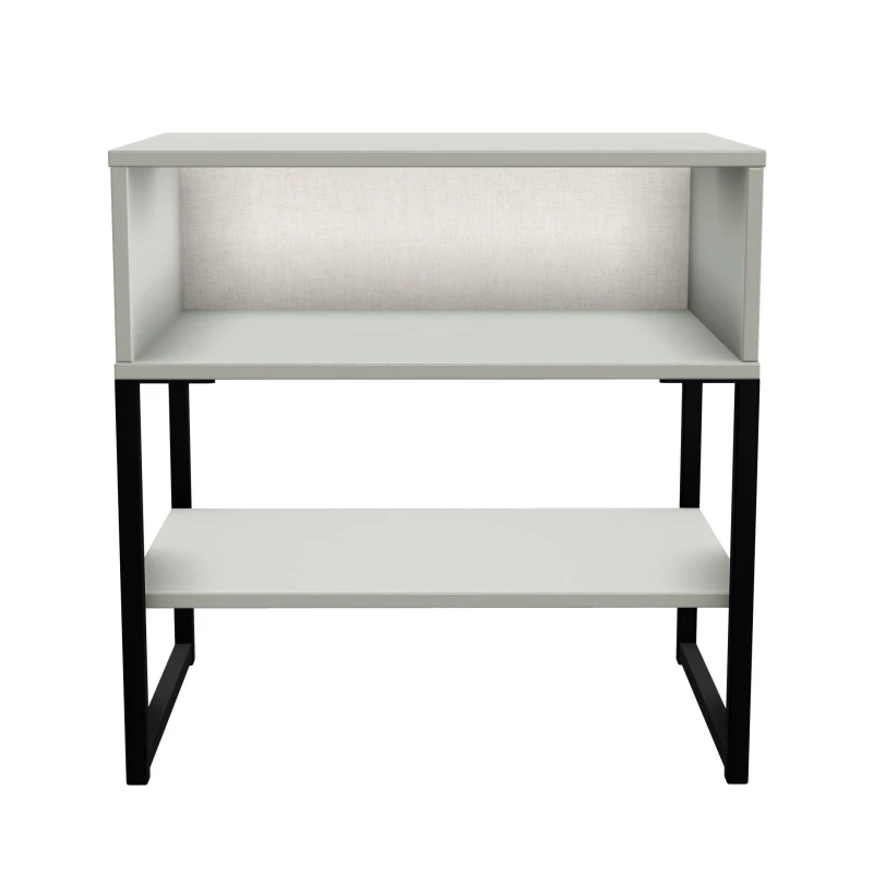 Image of Madrid Open Lamp Table In Dusk Grey (Ready Assembled)
