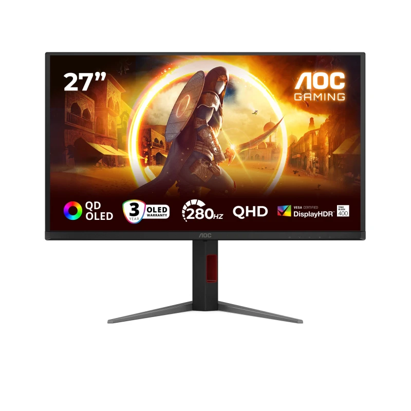 Image of AOC AOC G4 Q27G4ZD computer monitor 68.6cm (27") 2560 x 1440 pixels Quad HD QD-OLED Black, Red Q27G4ZD