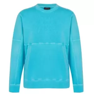 Image of Paul And Shark Faded Crew Sweatshirt - Blue