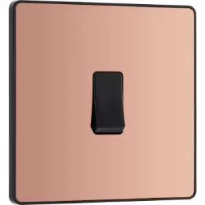 Image of BG Evolve Polished (Black Ins) Single Intermediate Light Switch, 20A 16Ax in Copper Steel