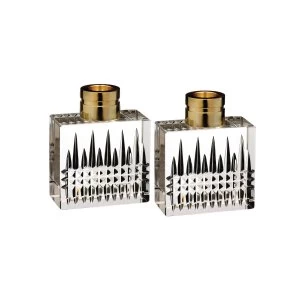 Image of Waterford Lismore Short Stories Diamond Candlestick Set Of