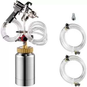 Image of VEVOR 2L Pressure Pot Tank 2 Quart Paint Tank Pressure Pot Paint Spray Gun Kit 1.8mm Nozzle Spray Pot