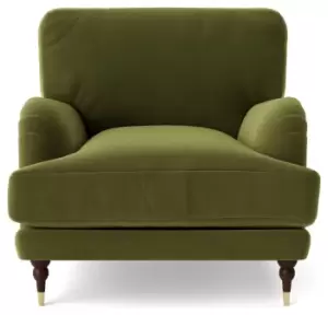 Image of Swoon Charlbury Velvet Armchair - Fern Green