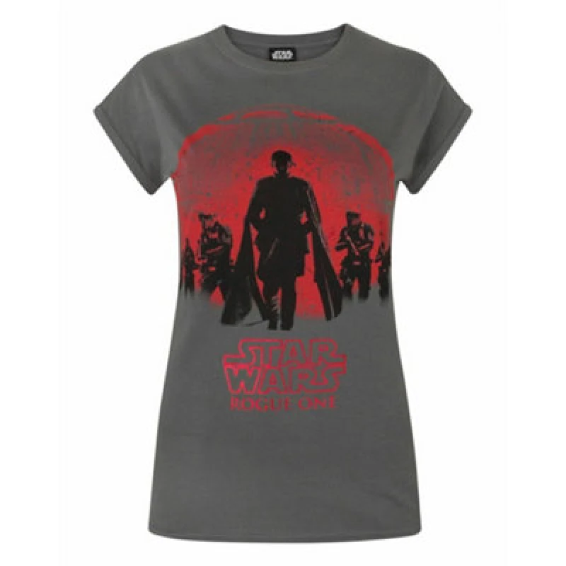Image of (XX-Large) Star Wars Short Sleeved T-Shirt (Womens Grey)