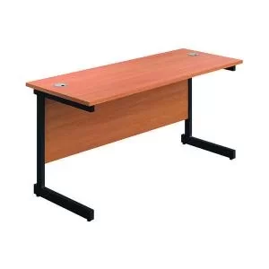 Image of Jemini Rectangular Single Upright Cantilever Desk 1800x600x730mm