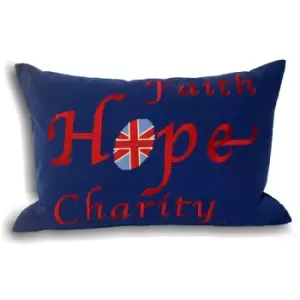 Image of Riva Home Faith Cushion Cover (35x50cm) (Navy) - Navy