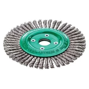 Image of Lessmann Pipeline Brush 48 Knots 178 x 22.2mm Bore Steel Wire