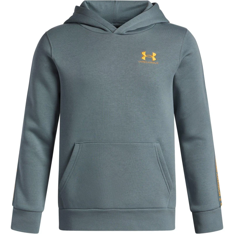 Image of Under Armour Kids Icon Fleece Taping Juniors Hoodie Jasper Blue male 13 (XL)
