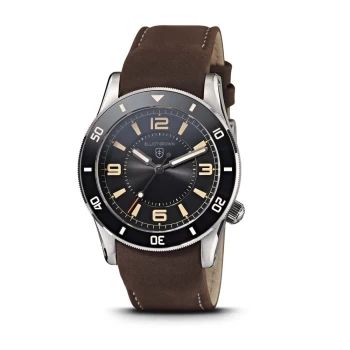 Image of Mens Elliot Brown 929-105-L26 Gent's Bloxworth 3HD Brown Leather Strap Colour - Black