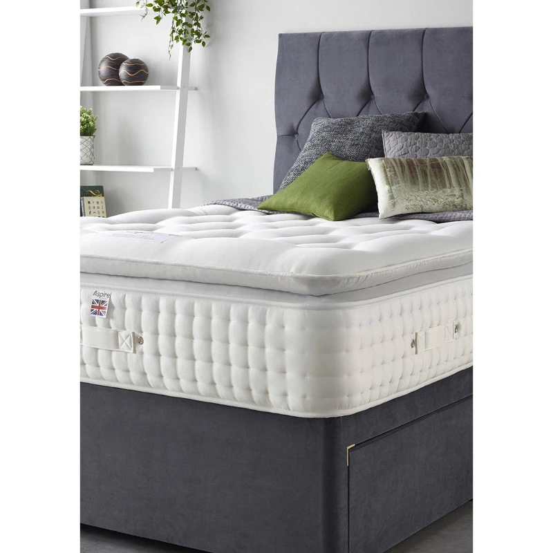 Image of Aspire Aspire Alpaca Silk 3000 Pocket Pillowtop Mattress in White Size: Small Double White Small Double Unisex 5057632124302