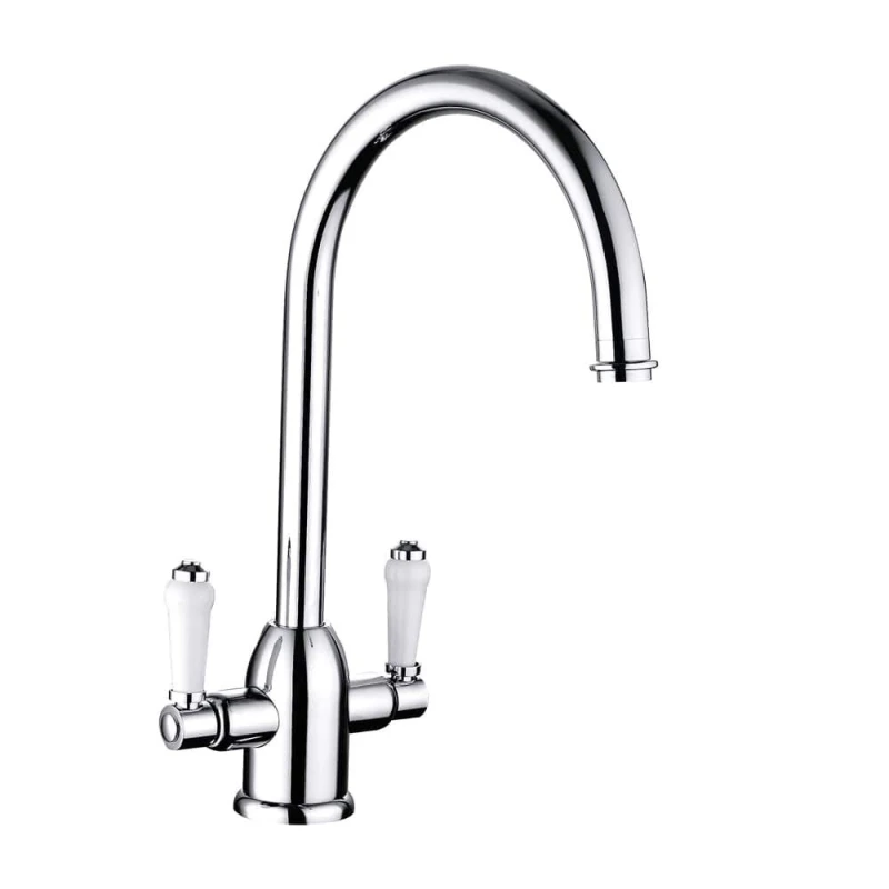 Image of Balterley Traditional Dual Handle Kitchen Mixer Tap, Chrome