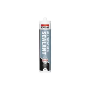 Image of Soudal Trade All Weather Sealant Clear 300ml + Nozzle