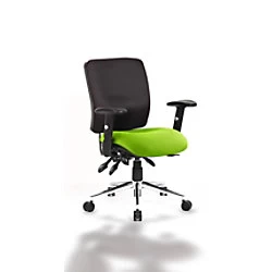 Image of Dynamic Independent Seat & Back Task Operator Chair Height Adjustable Arms Chiro Myrrh Green Seat Without Headrest Medium Back