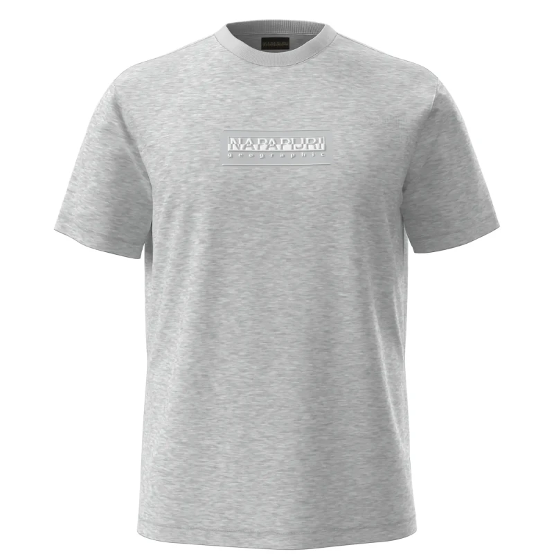 Image of T-Shirt Napapijri S-Box Logo Gris Male S