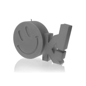 Image of Gray Matt OK Sign Candle