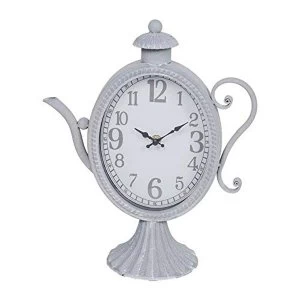Image of HOMETIME? Metal Mantel Clock - Teapot
