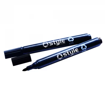 Image of Office Style Permanent Marker Bullet Tip Black Ref NWR0009 Pack 10
