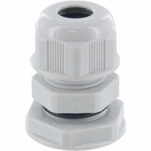 Image of Zexum PG9 IP68 Nylon Cable Gland with Locknut - Black