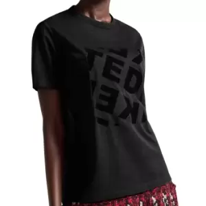 Image of Ted Baker Womens Tedin T-Shirt - Black - UK 14