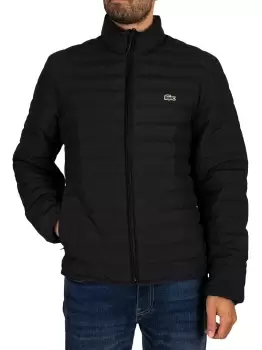 Image of Lightweight Water-Resistant Quilted Zip Jacket