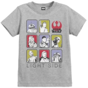 Image of Star Wars The Last Jedi Light Side Kid's Grey T-Shirt - 7 - 8 Years - Grey