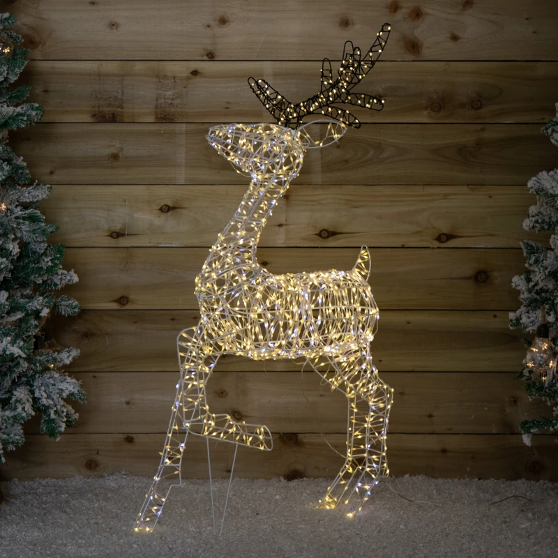 Image of 1.1m Light up FlexiBrights Christmas Reindeer with 1370 White and Warm White LEDs