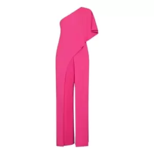 Image of Adrianna Papell One Shoulder Jumpsuit - Pink