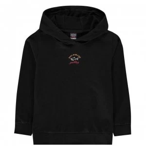 Image of Paul And Shark Crew Boys Chest Logo OTH Hoodie - Black 011