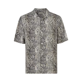 Image of AllSaints Reptilia Short Sleeve Shirt - Off White