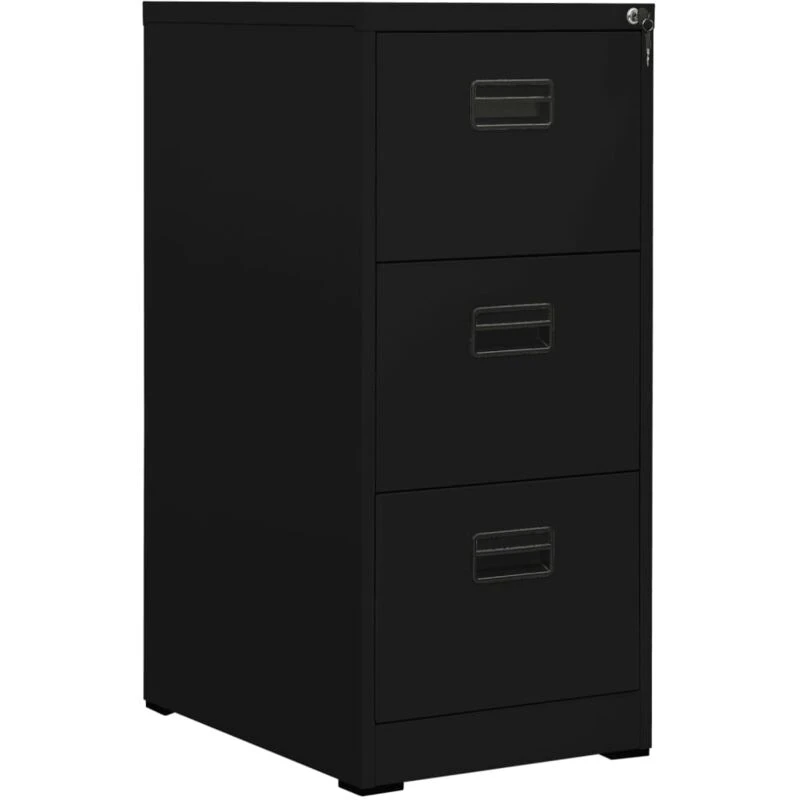 Image of VIDAXL Filing Cabinet Black 46x62x102.5cm Steel Vidaxl 8720286565889