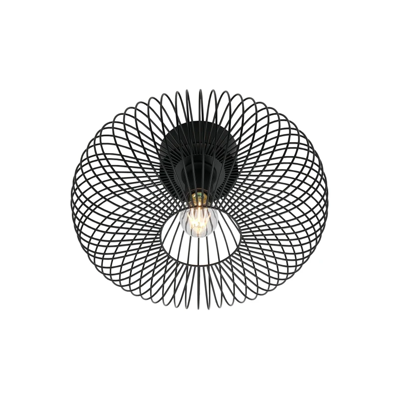 Image of Nordlux Beroni Indoor Ceiling Light Black Metal E27 Ceiling or Wall Mounting - Mains Powered, IP20 Black Unisex
