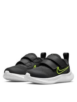 Image of Nike Star Runner 3 Infant Trainer - Grey/Black, Grey/Black, Size 4.5