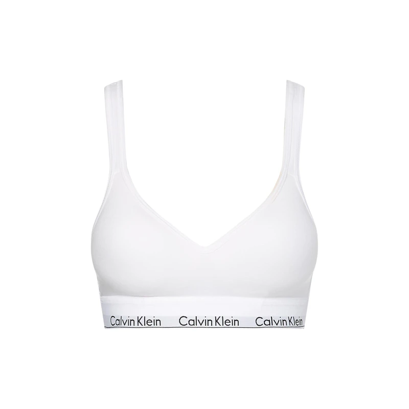 Image of Calvin Klein cotton bralette lightly lined - White White 10