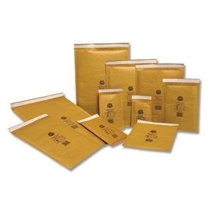 Image of Original Jiffy Mailmiser Size 4 Protective Envelopes Bubble lined 240x320mm Gold Pack of 50 Envelopes