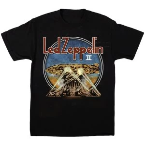 Image of Led Zeppelin - LZII Searchlights Unisex Medium T-Shirt - Black