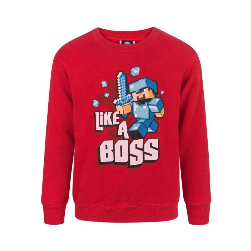 Image of Minecraft Sweatshirt Red male