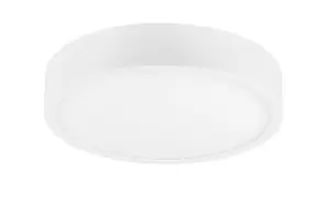 Image of Saona LED 30cm Round, Surface Mounted Downlight, 30W, 4000K, 2700lm, Matt White, Frosted Acrylic