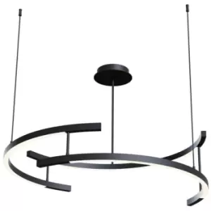 Image of Maytoni Line Modern Integrated Pendant Ceiling Light Black, 4000K