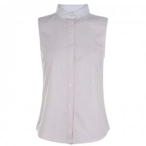 Image of Jack Wills Averton Striped Sleeveless Shirt - Pale Pink