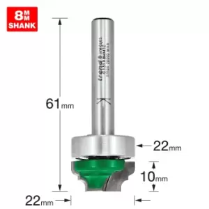 Image of Trend CRAFTPRO Bearing Guided Classic Broken Ogee Router Cutter 22mm 10mm 8mm