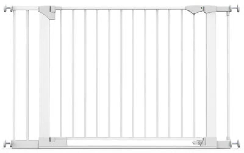 Image of Safetots Safestep Gate, White, 117Cm - 124Cm, Extra Low Walkthough, 81Cm Extra Wide Doorway, Extra Wide Baby Gate