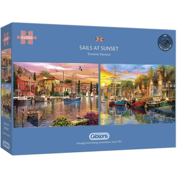 Image of Sails at Sunset Jigsaw Puzzle - 2x500 Pieces