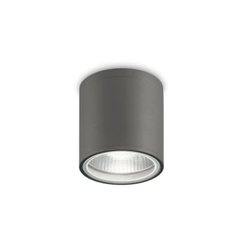 Image of Ideal Lux GUN - Outdoor 1 Light Surface Mounted Ceiling Lamp Anthracite IP44, GU10