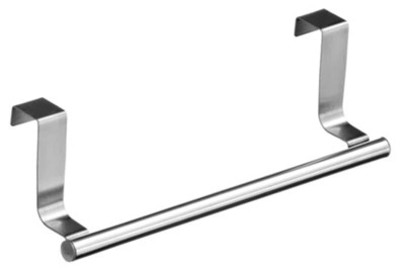 Image of Premier Housewares Durable Over Door Small Rail, Versatile Rust Proof Hanging Rail, Light Weight Slim Design Towel Hanging Rail Silver