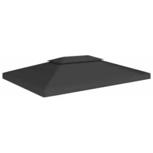 Image of 2-Tier Gazebo Top Cover 310 g/m² 4x3 m Black Vidaxl black