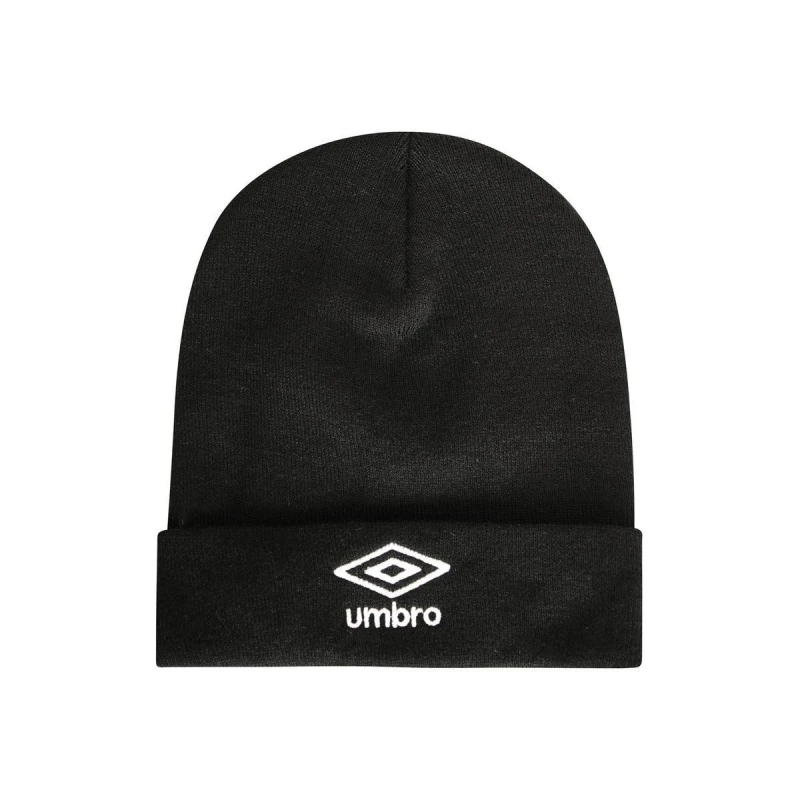 Image of Umbro Logo Beanie in Black Unisex One Size